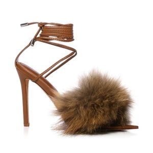 Azalea Wang Faux Bunny Fur Stiletto